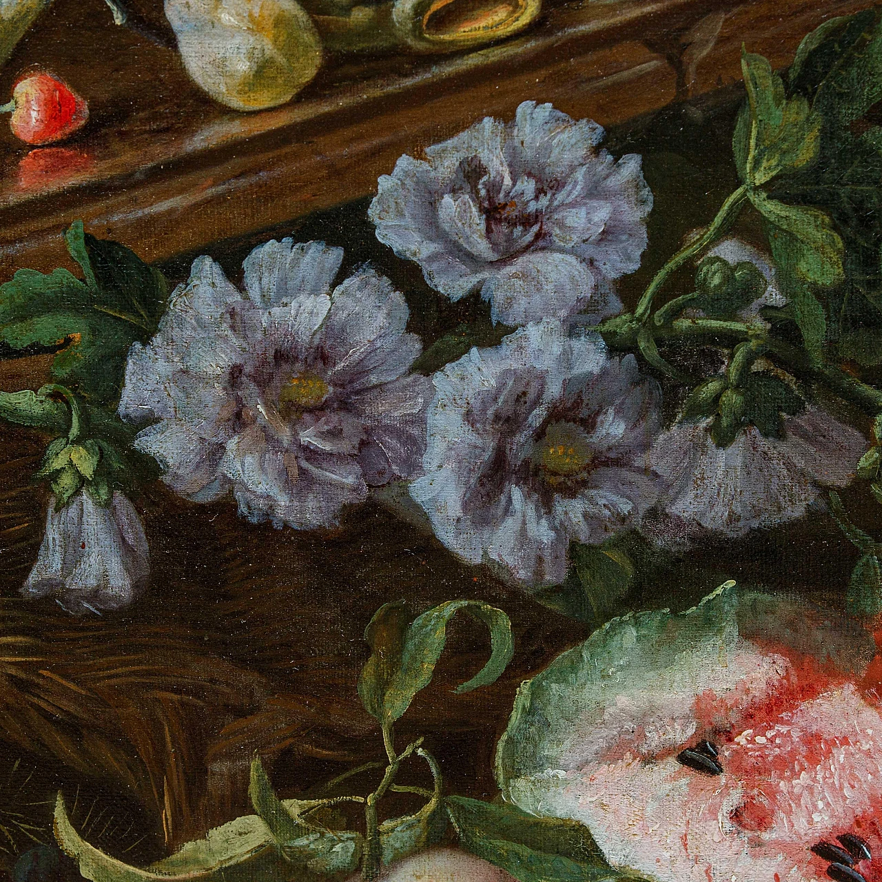 M. Pfeiler, Still life of flowers, oil on canvas, 17th century 7