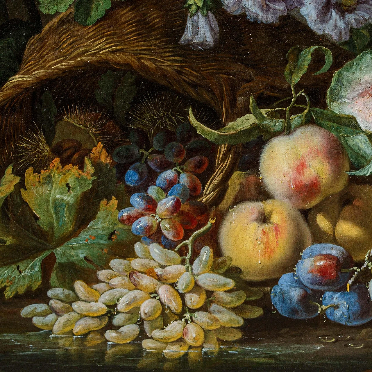 M. Pfeiler, Still life of flowers, oil on canvas, 17th century 9