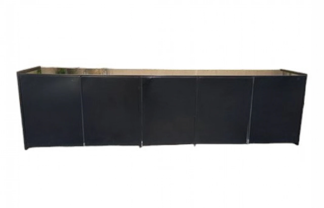 Sideboard in black lacquered wood by Marco Zanuso for Elam, 1970s 10