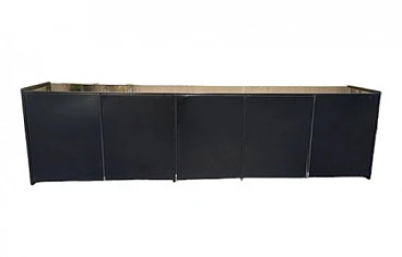 Sideboard in black lacquered wood by Marco Zanuso for Elam, 1970s