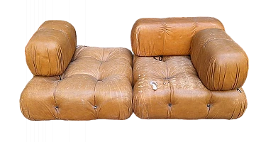 Camaleonda modular sofa in leather by Mario Bellini for C&B, 1979