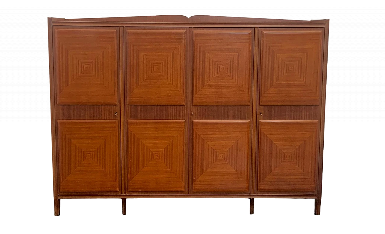 Mahogany sideboard with inlaid ashlars, 1950s 14