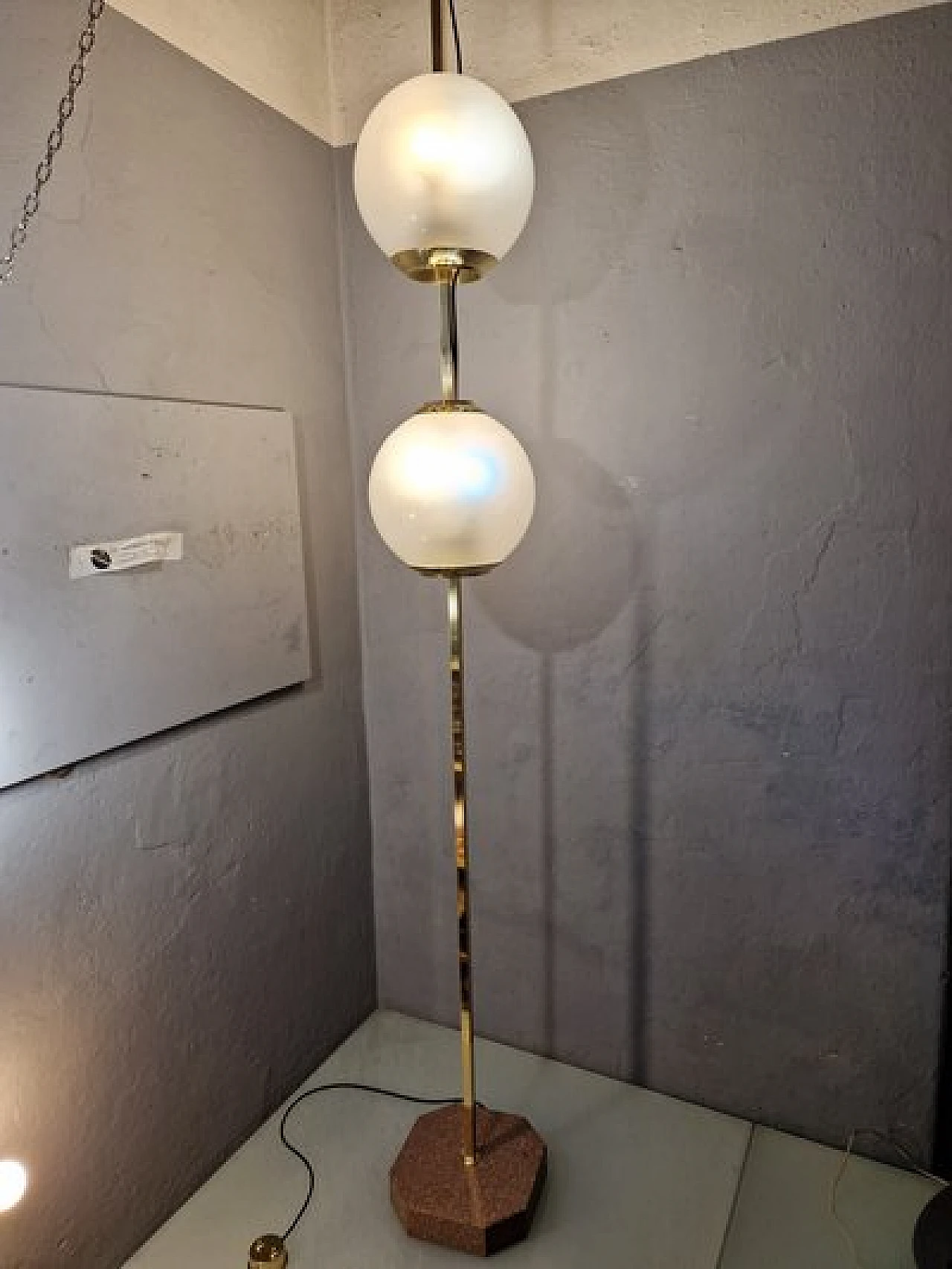 Double Ball LTE10 floor lamp by Dominioni for Azucena, 1990s 1