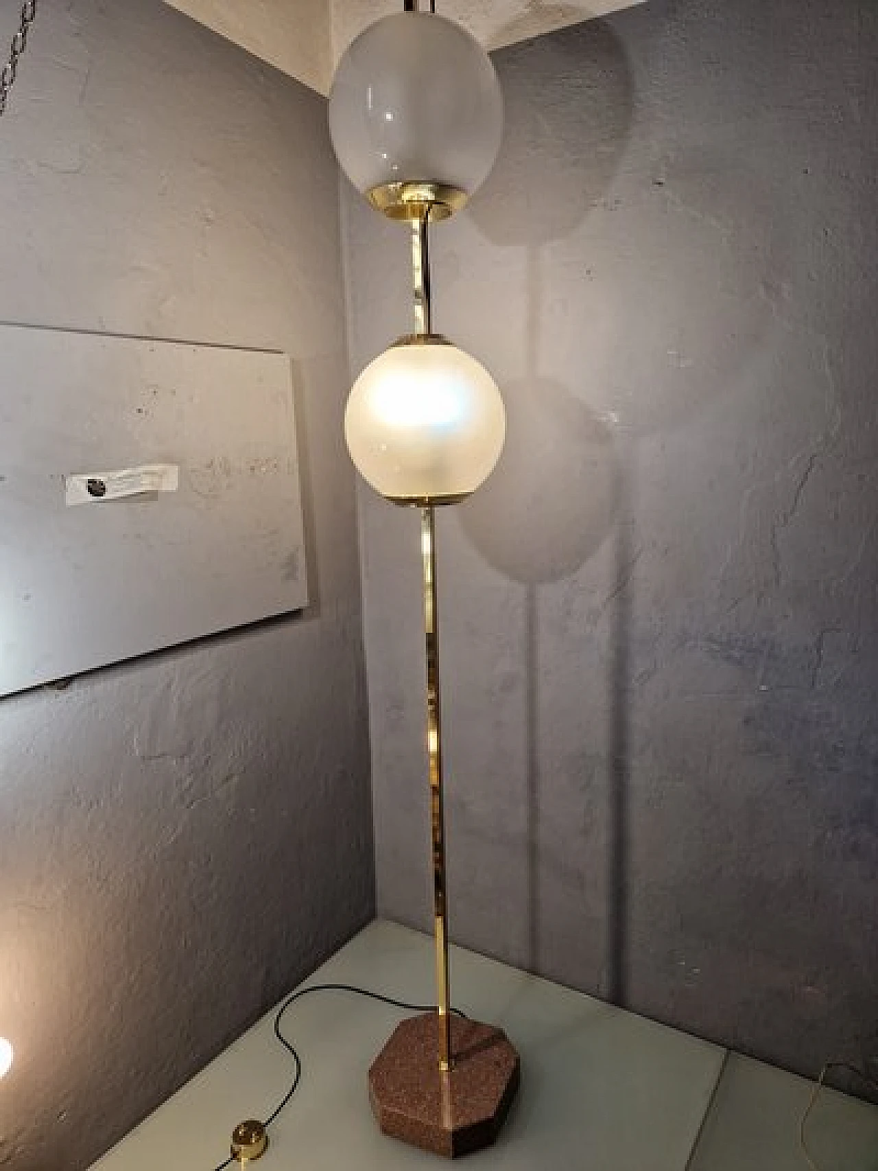 Double Ball LTE10 floor lamp by Dominioni for Azucena, 1990s 2