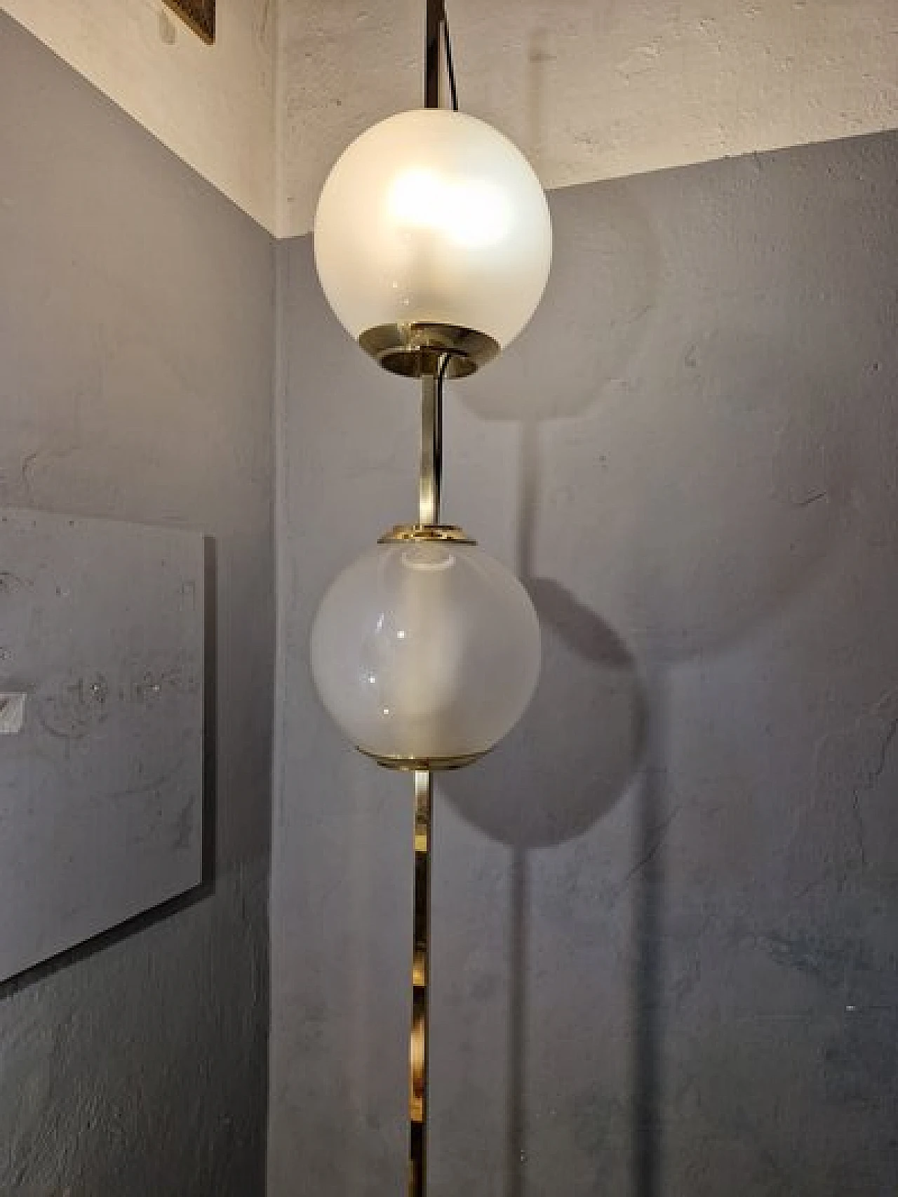 Double Ball LTE10 floor lamp by Dominioni for Azucena, 1990s 5