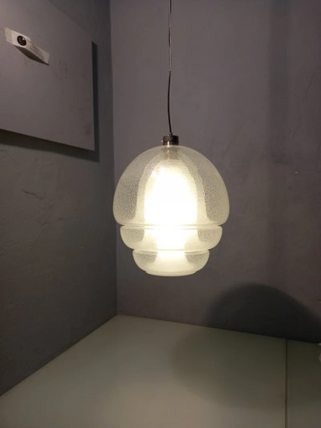 Lampadario in vetro Pullegous di C. Nason per Mazzega, anni '60 3