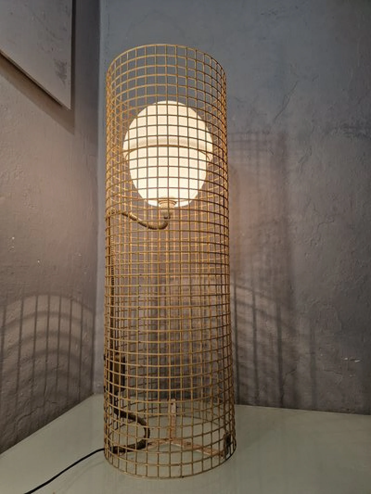 Lampada da terra 1102 in ferro di Gino Sarfatti per Arteluce, anni '50 1