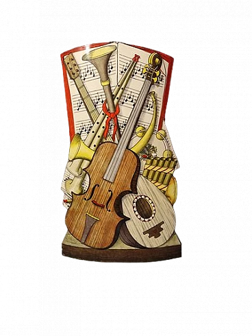 Umbrella stand with instruments by P. Fornasetti for Fornasetti, 1950s