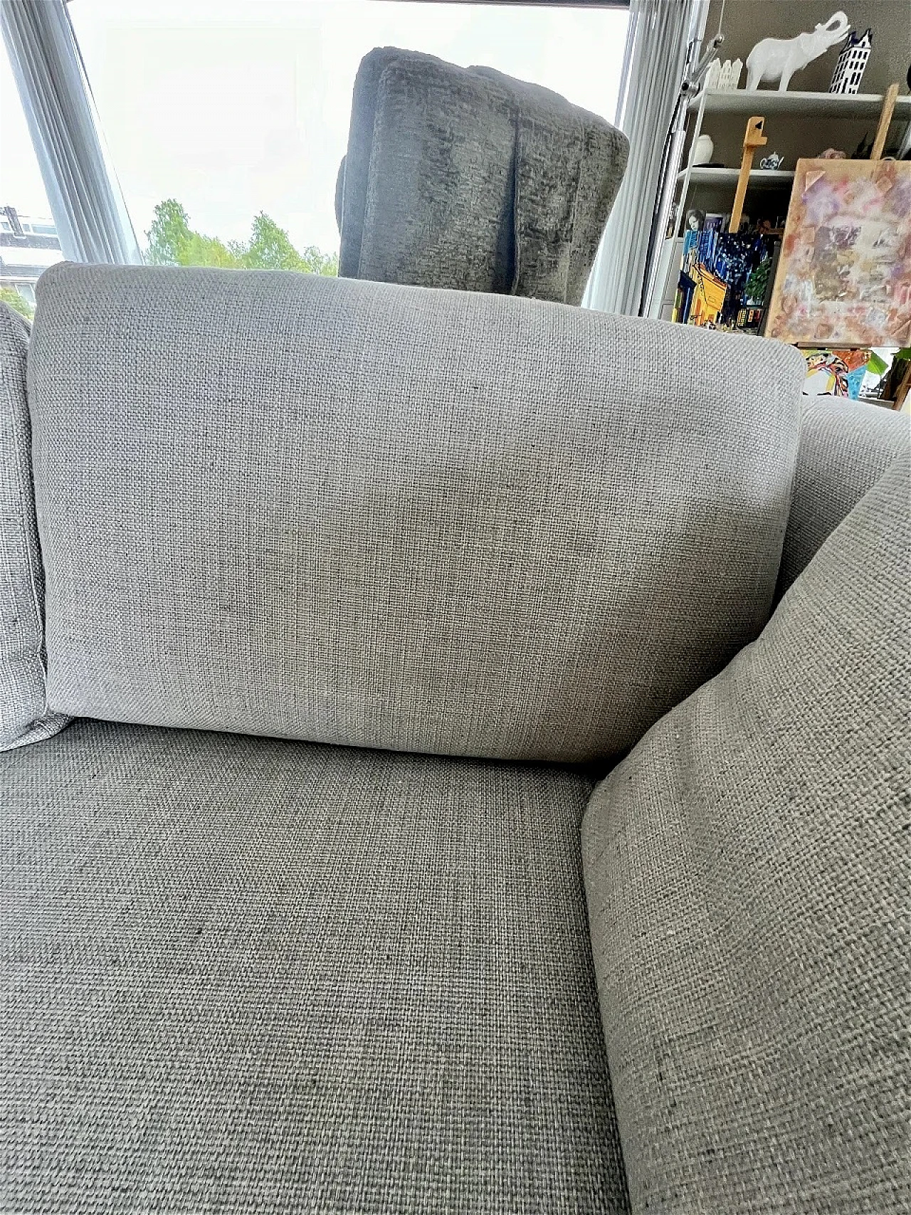 B&B Charles sofa in light grey Maxalto fabric, 2000s 8