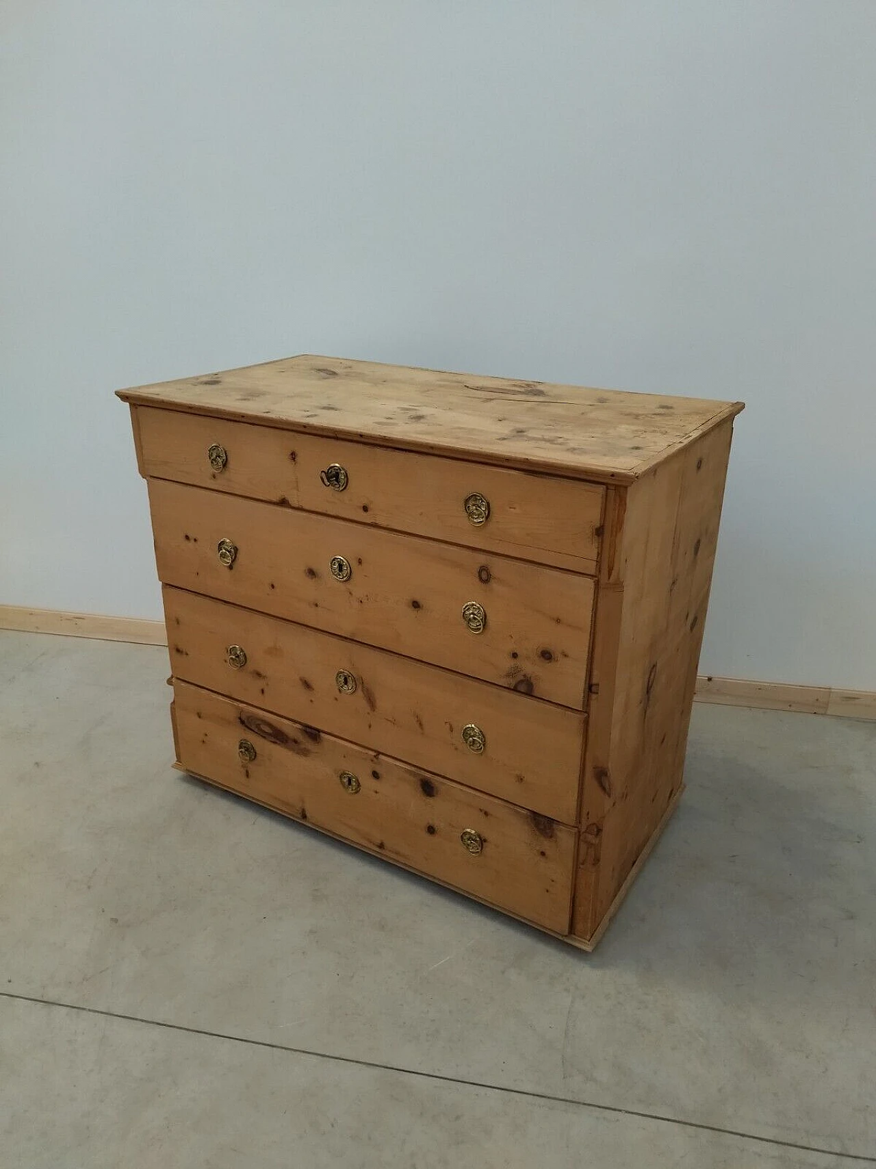 Tyrolese solid stone pine commode, mid-19th century 2