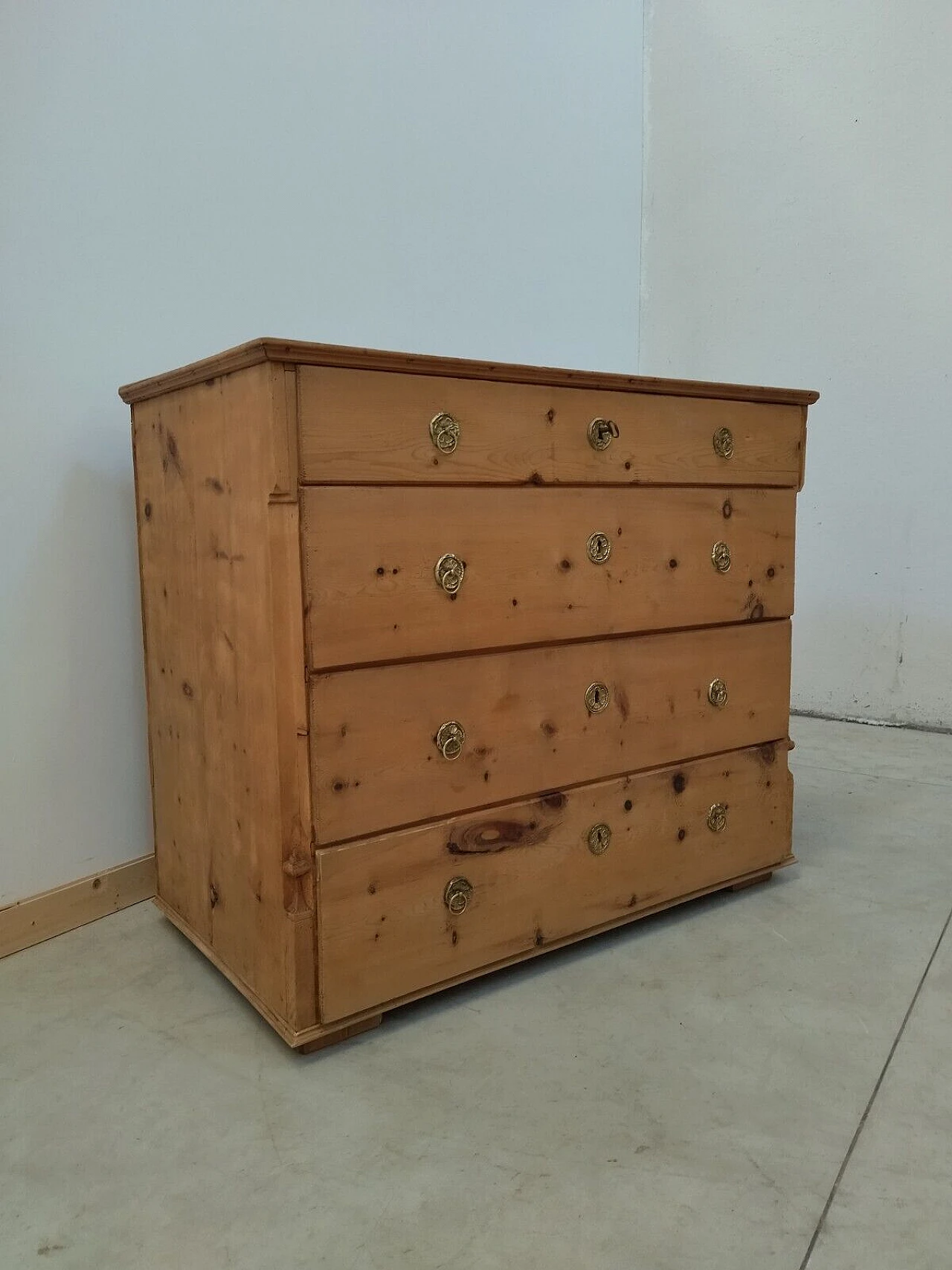 Tyrolese solid stone pine commode, mid-19th century 4