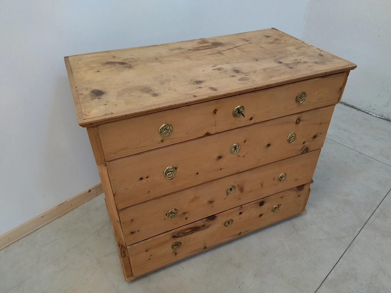 Tyrolese solid stone pine commode, mid-19th century 5