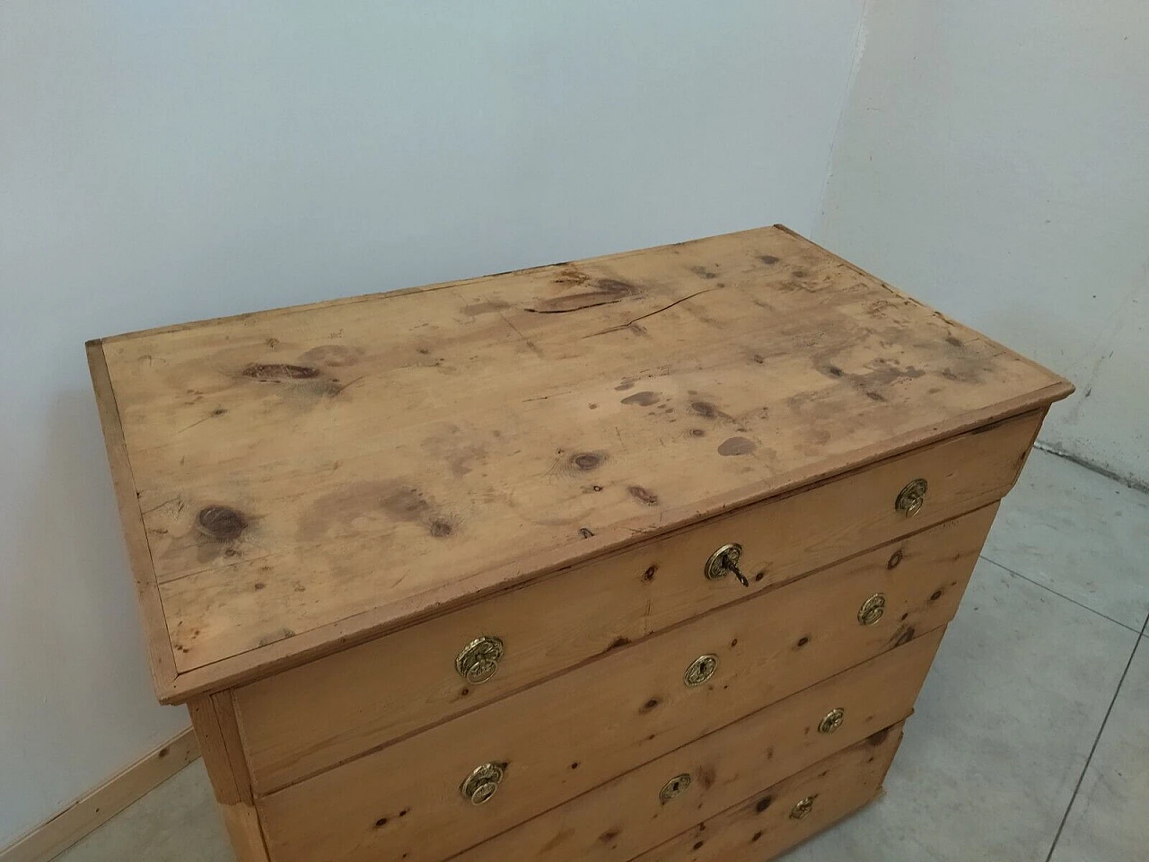 Tyrolese solid stone pine commode, mid-19th century 6