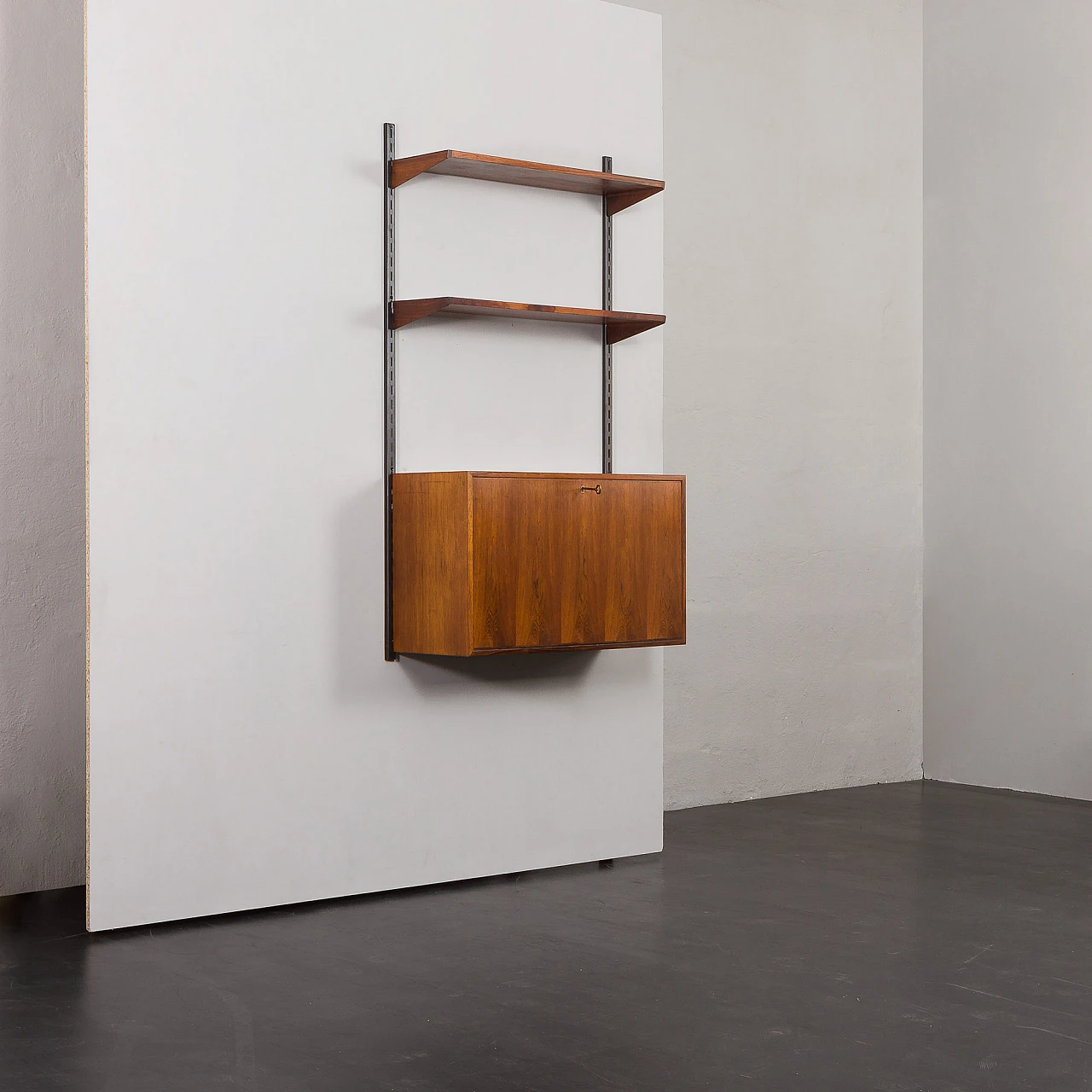 Hanging bookcase with writing desk by Kristiansen for FM Møbler, 1960s 1