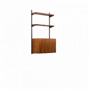 Hanging bookcase with writing desk by Kristiansen for FM Møbler, 1960s