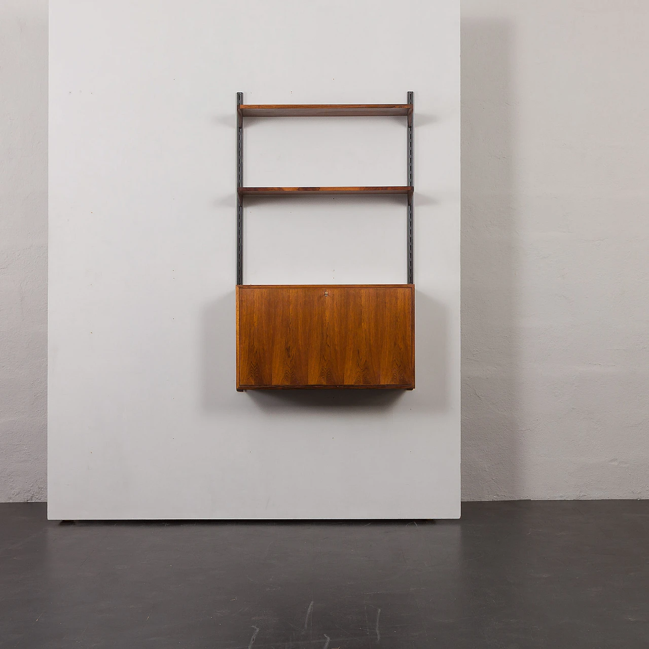 Hanging bookcase with writing desk by Kristiansen for FM Møbler, 1960s 7