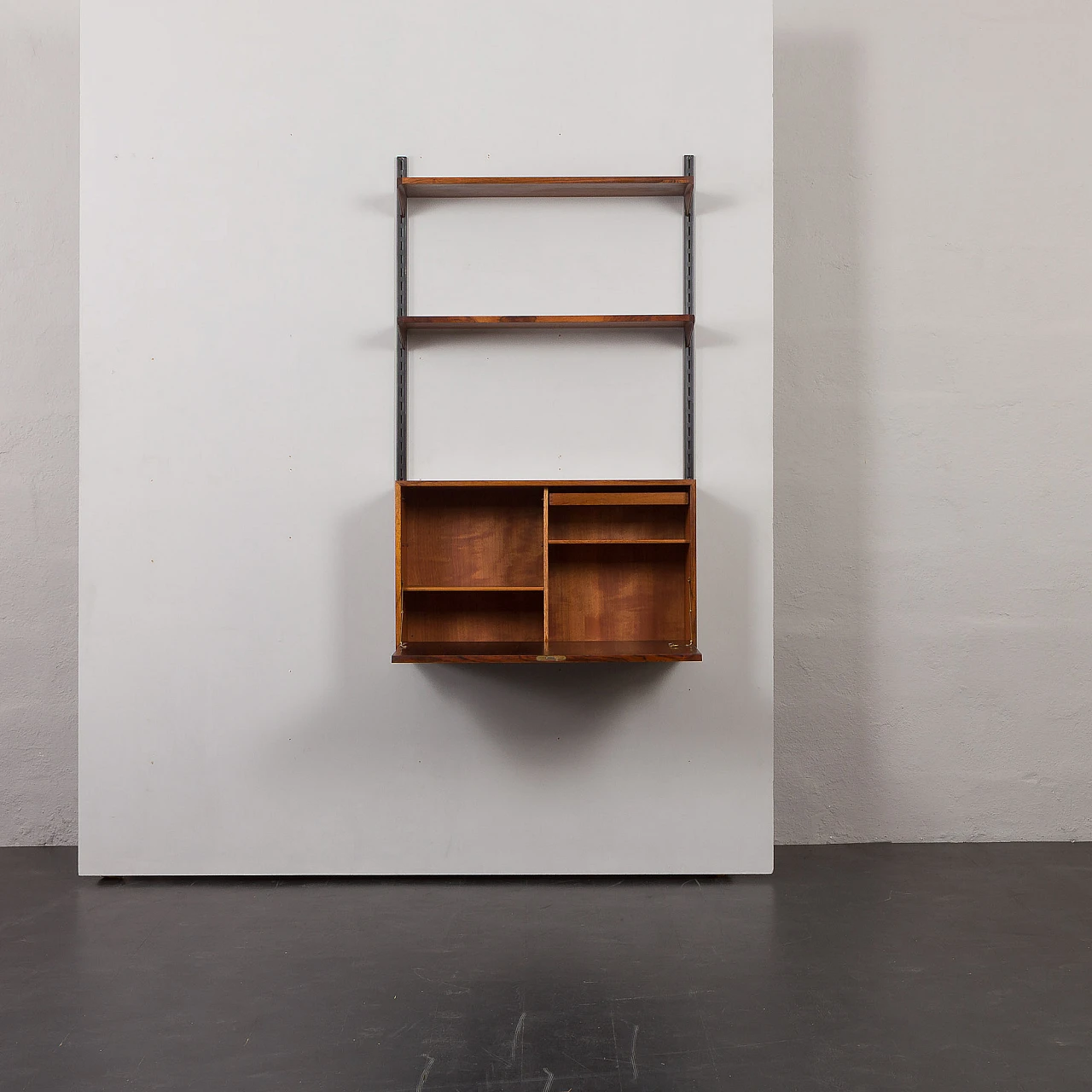 Hanging bookcase with writing desk by Kristiansen for FM Møbler, 1960s 8