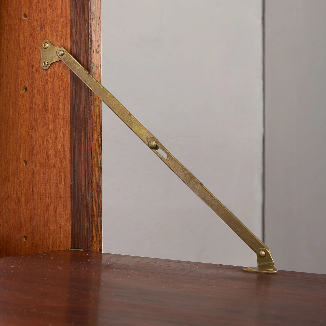 Hanging bookcase with writing desk by Kristiansen for FM Møbler, 1960s 12