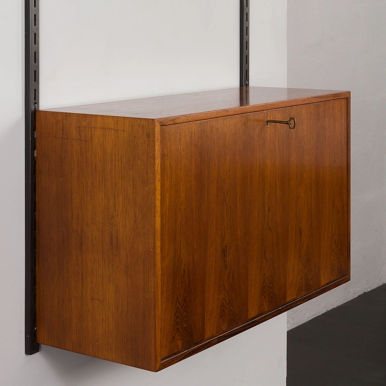 Hanging bookcase with writing desk by Kristiansen for FM Møbler, 1960s 16