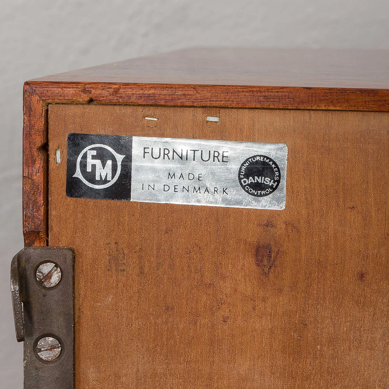 Hanging bookcase with writing desk by Kristiansen for FM Møbler, 1960s 19