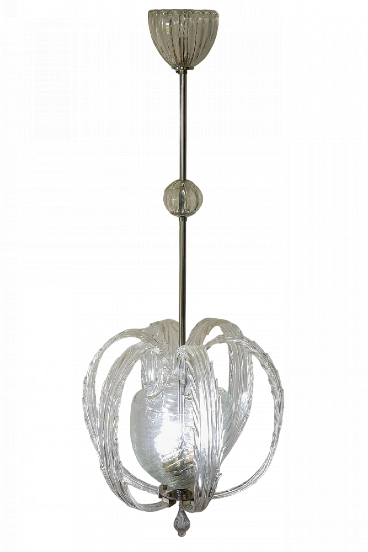 Murano glass chandelier by Paolo Venini for Venini, 1940s 11