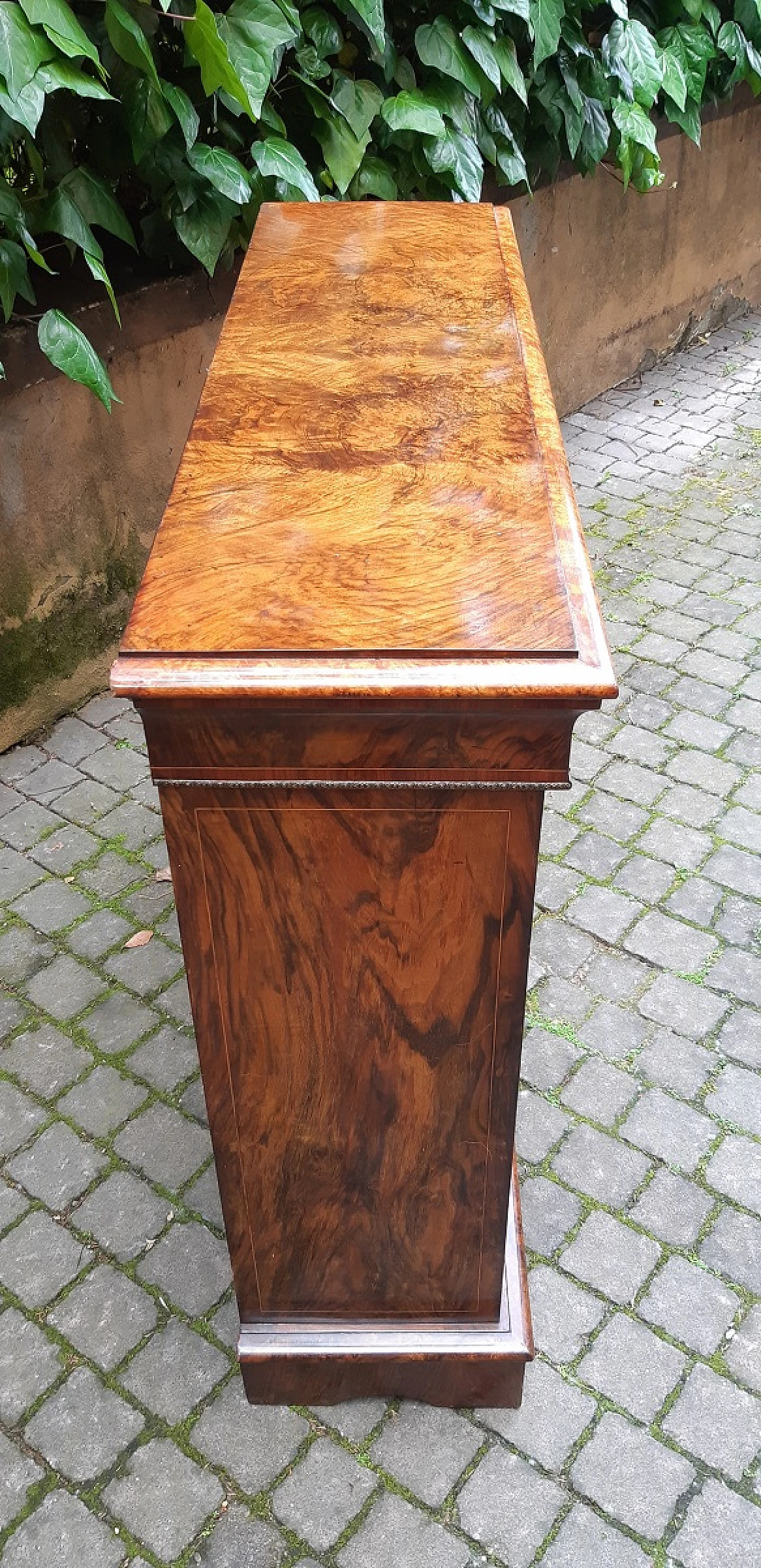 Napoleon III walnut-root display cabinet, late 19th century 11