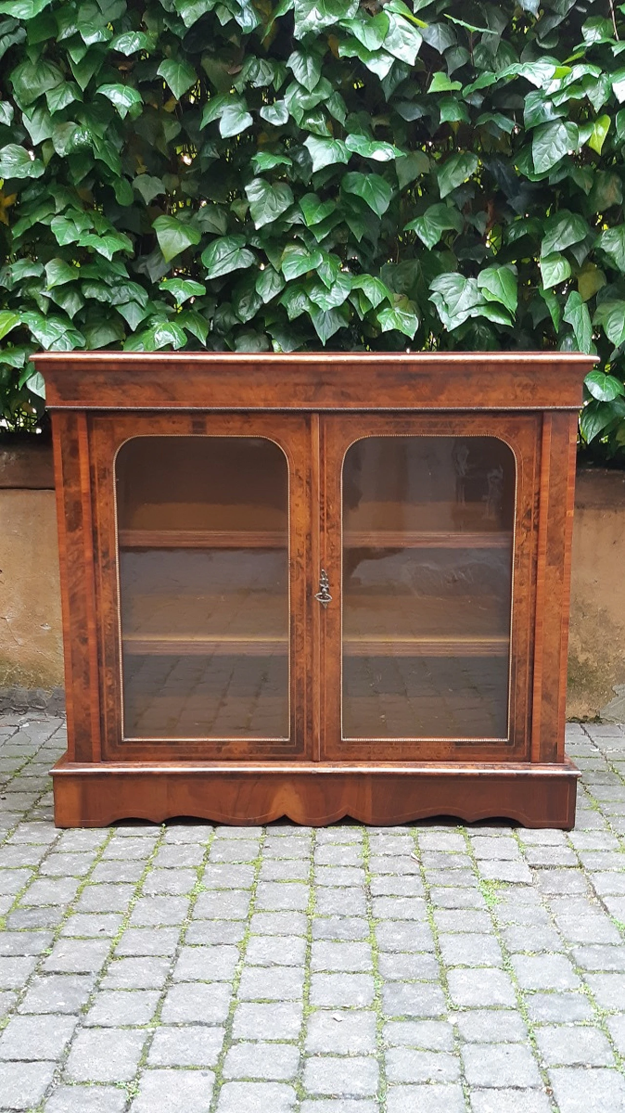 Napoleon III walnut-root display cabinet, late 19th century 14