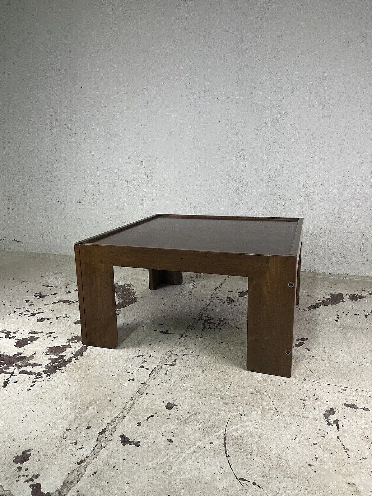 Square coffee table by Afra and Tobia Scarpa for Cassina, 1970s 4