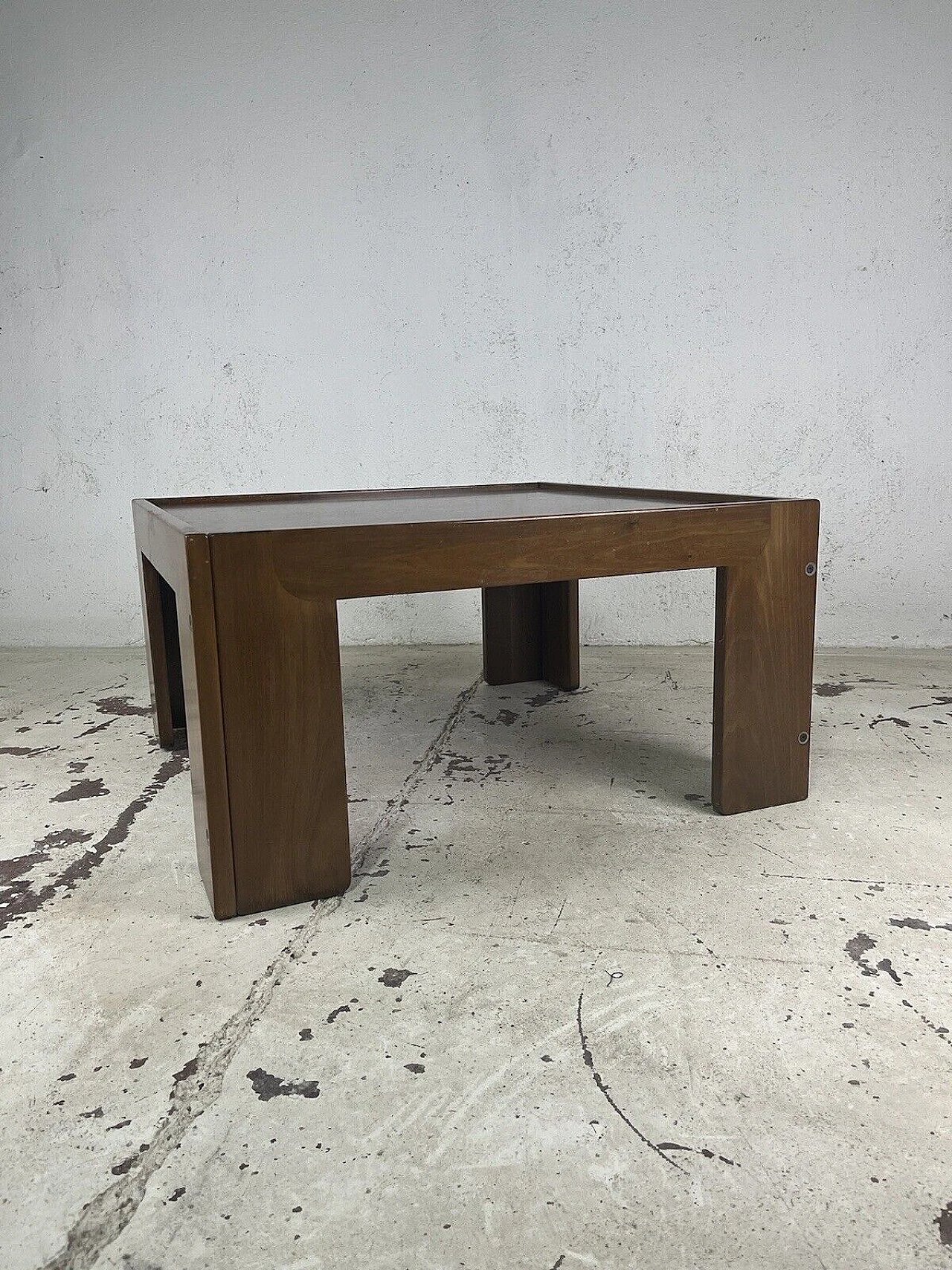 Square coffee table by Afra and Tobia Scarpa for Cassina, 1970s 12