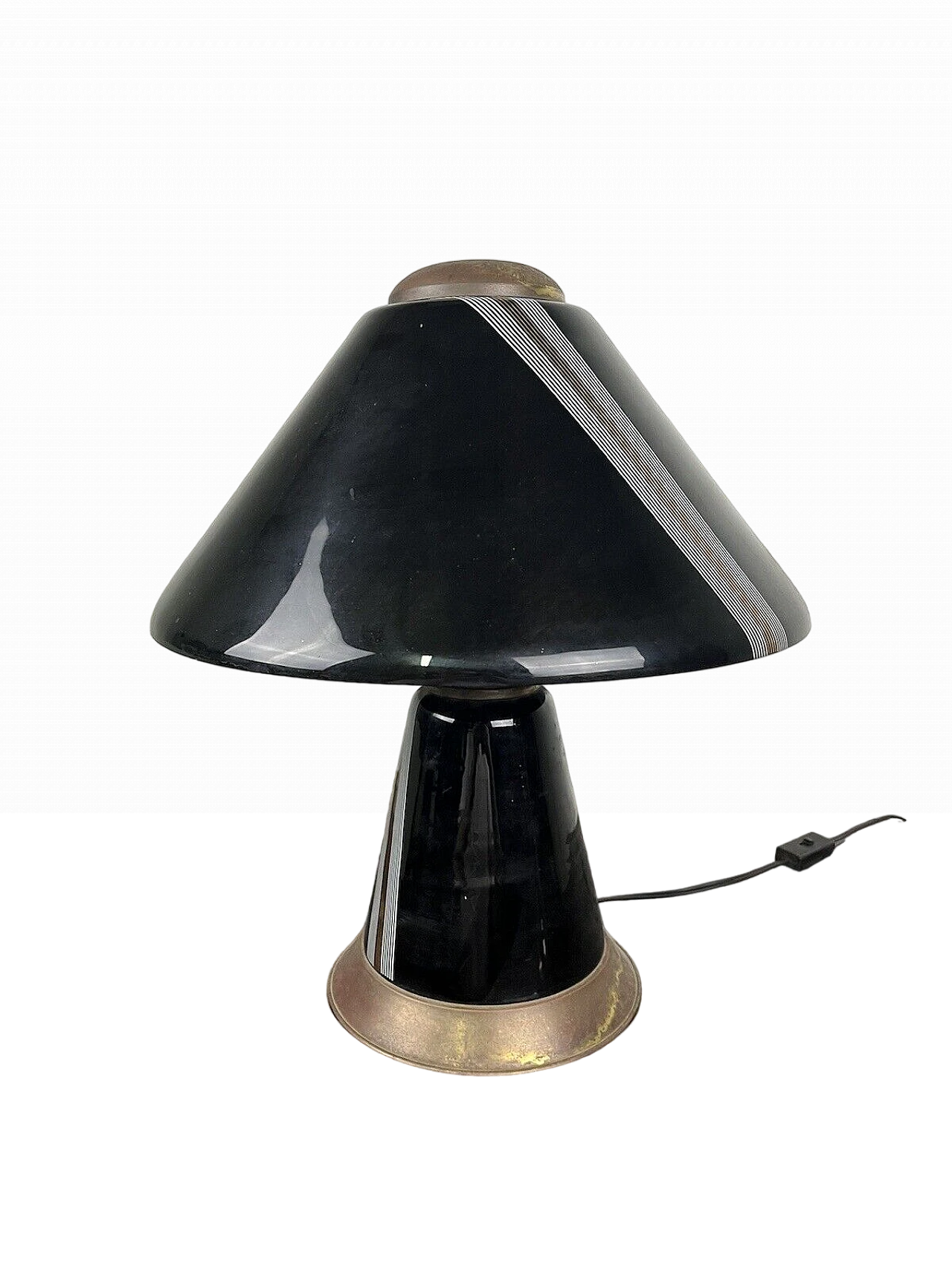 Black and gilded metal table lamp, 1960s 2