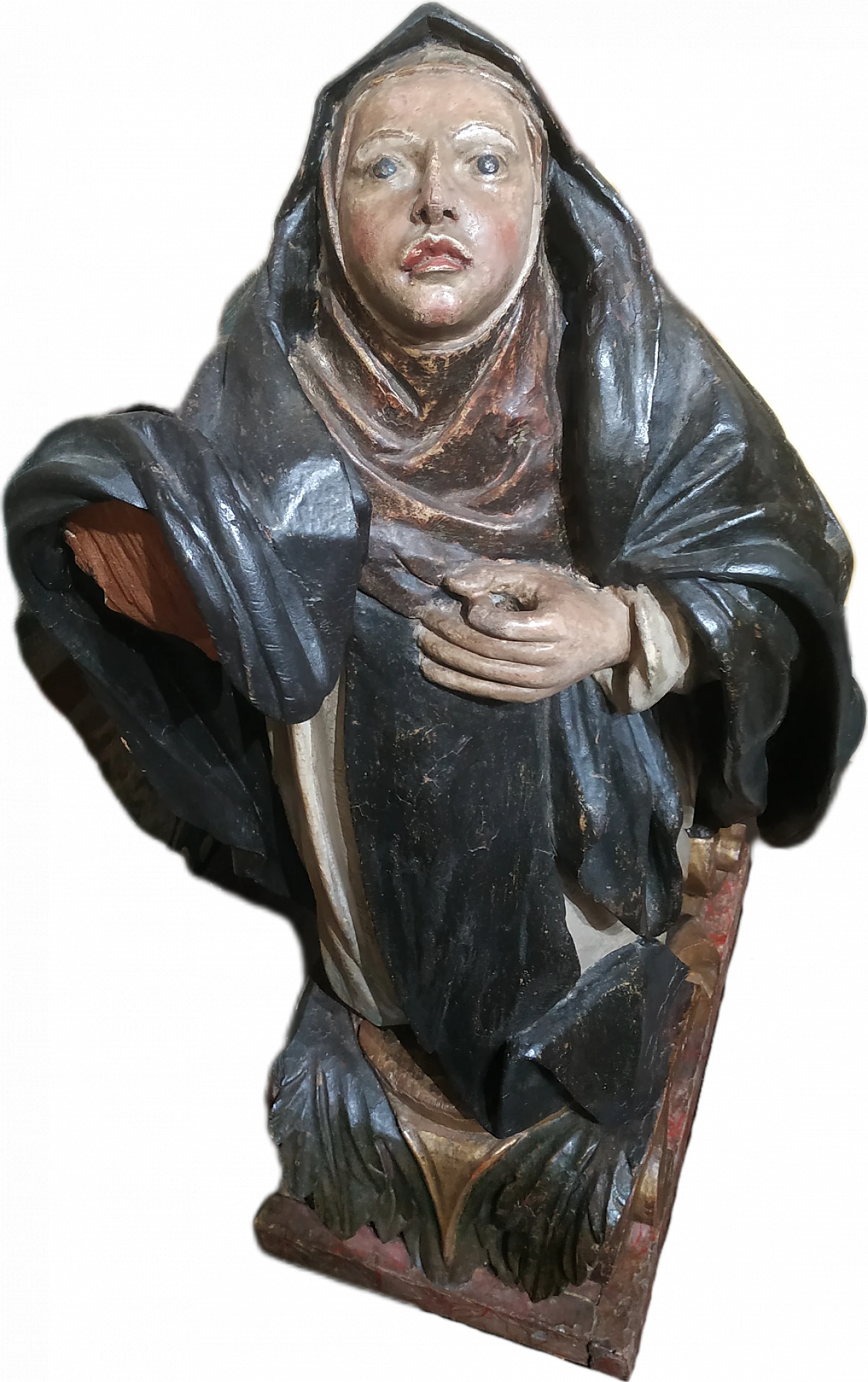 The Ecstasy of Saint Teresa, polychrome wooden sculpture, 18th century 2