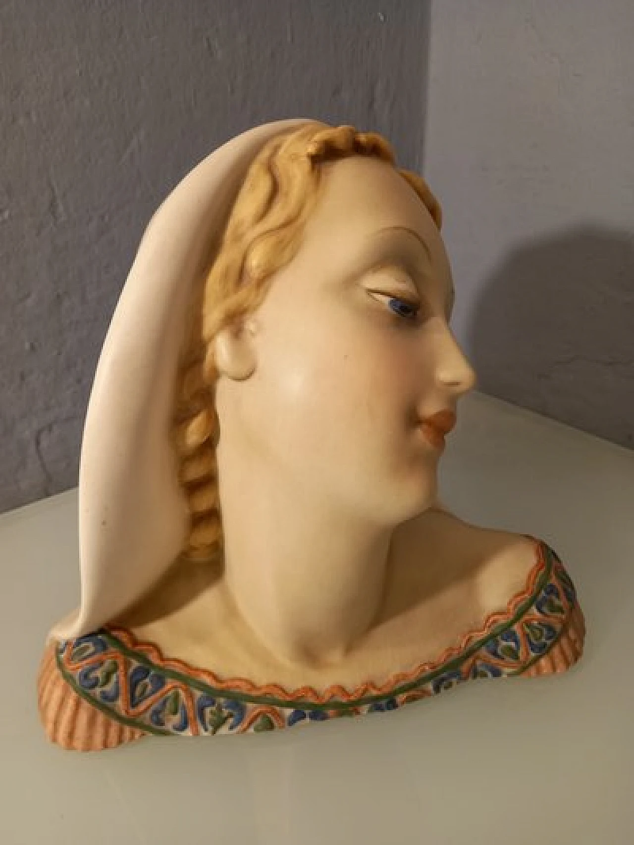 Guido Cacciapuotti, Fanciulla, scultura in ceramica smaltata, anni '50 2