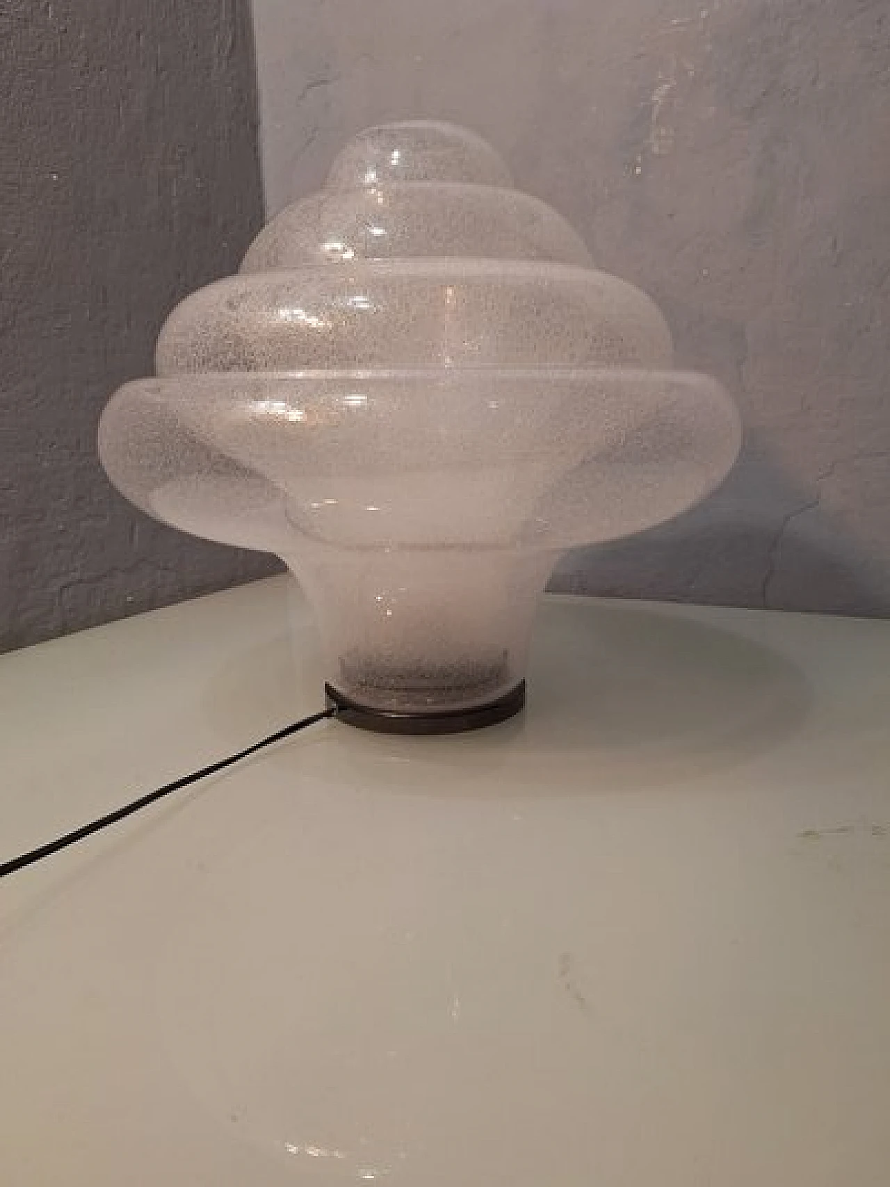 Lampada da tavolo Lotus Pullegous di C. Nason per Mazzega, anni '80 8