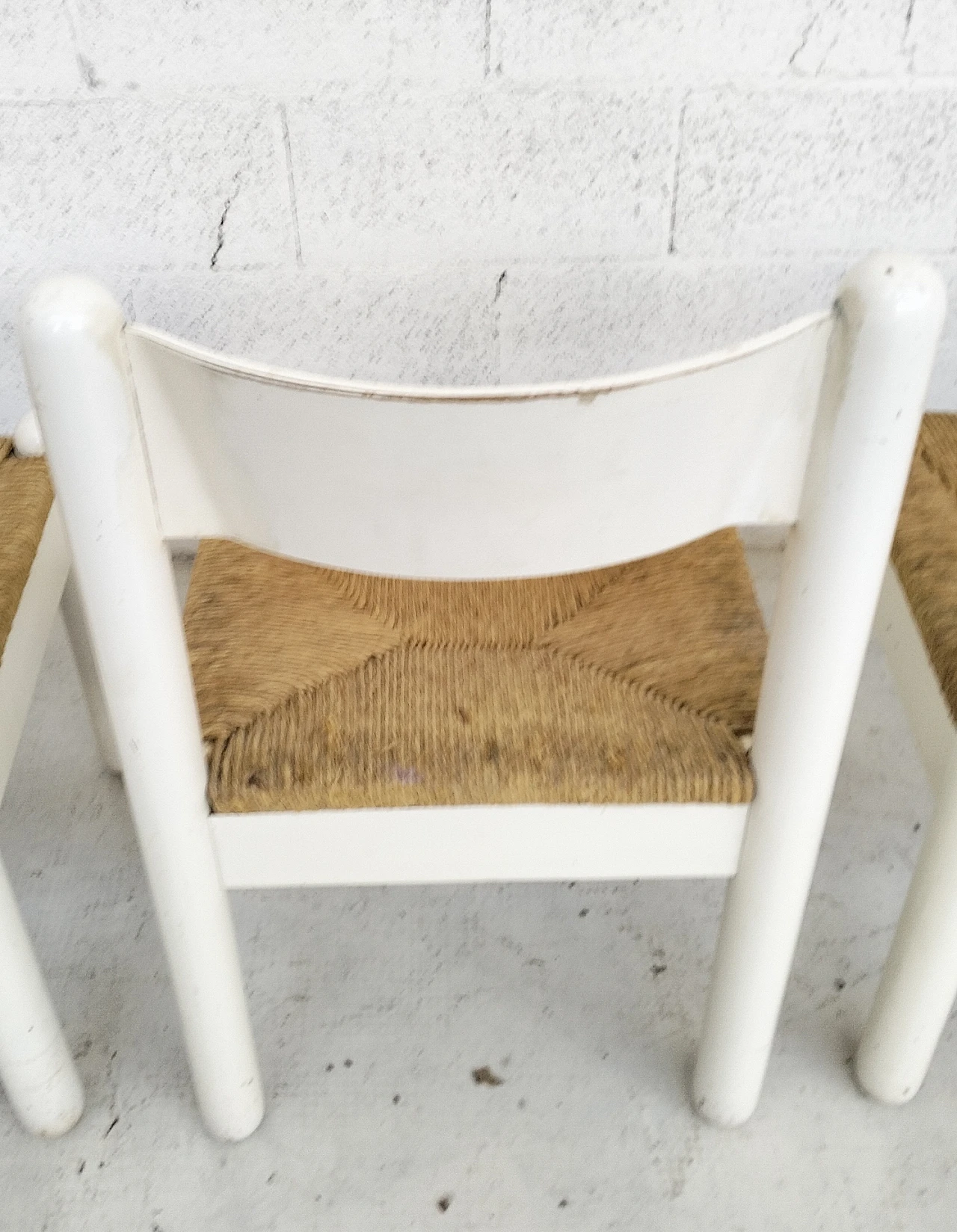 4 Chairs in white oak with woven seat, 1960s 12