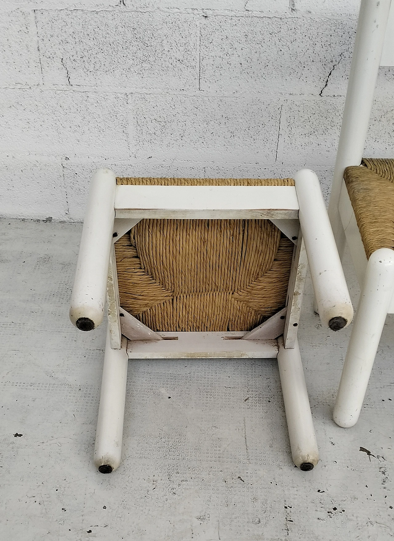 4 Chairs in white oak with woven seat, 1960s 16