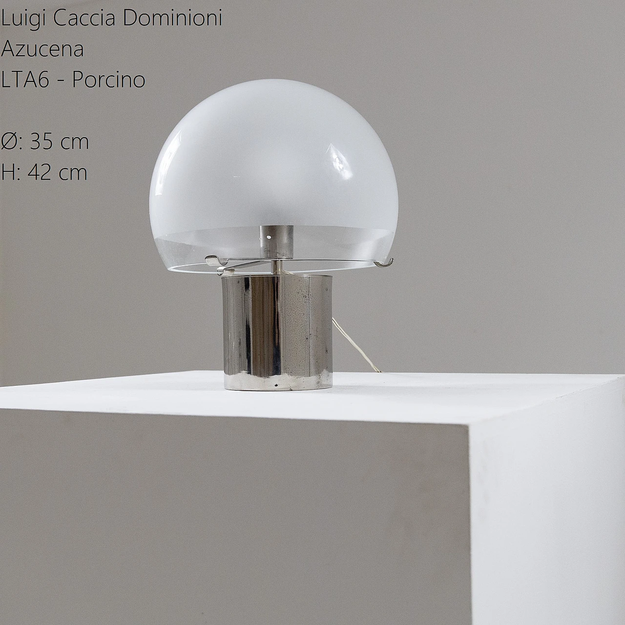 Porcino table lamp by Caccia Dominioni for Azucena, 1960s 4