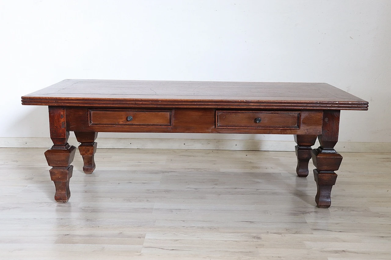 Solid walnut coffee table, 1980s 3