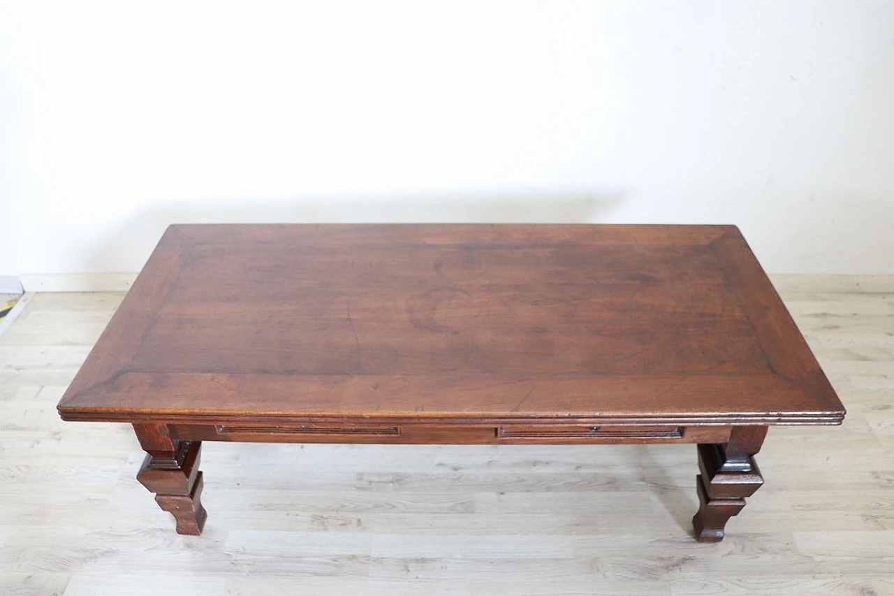 Solid walnut coffee table, 1980s 6