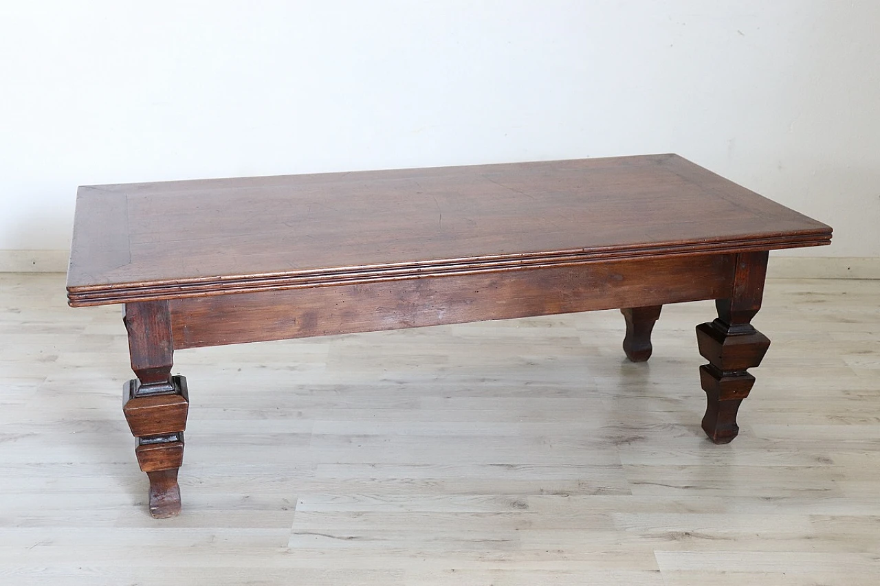 Solid walnut coffee table, 1980s 9