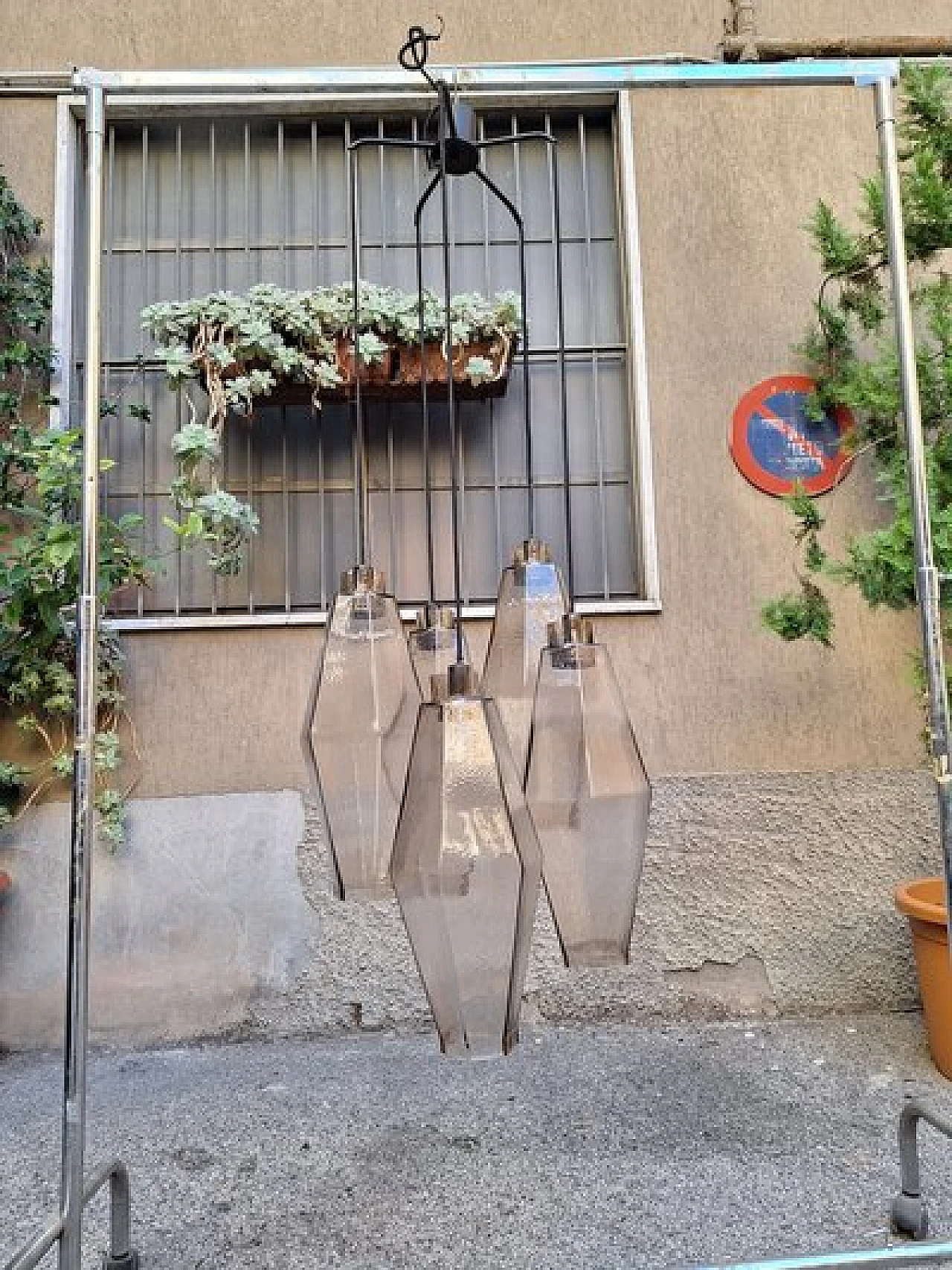 Lampada da soffitto poliedrica di Carlo Scarpa per Venini, anni '60 5