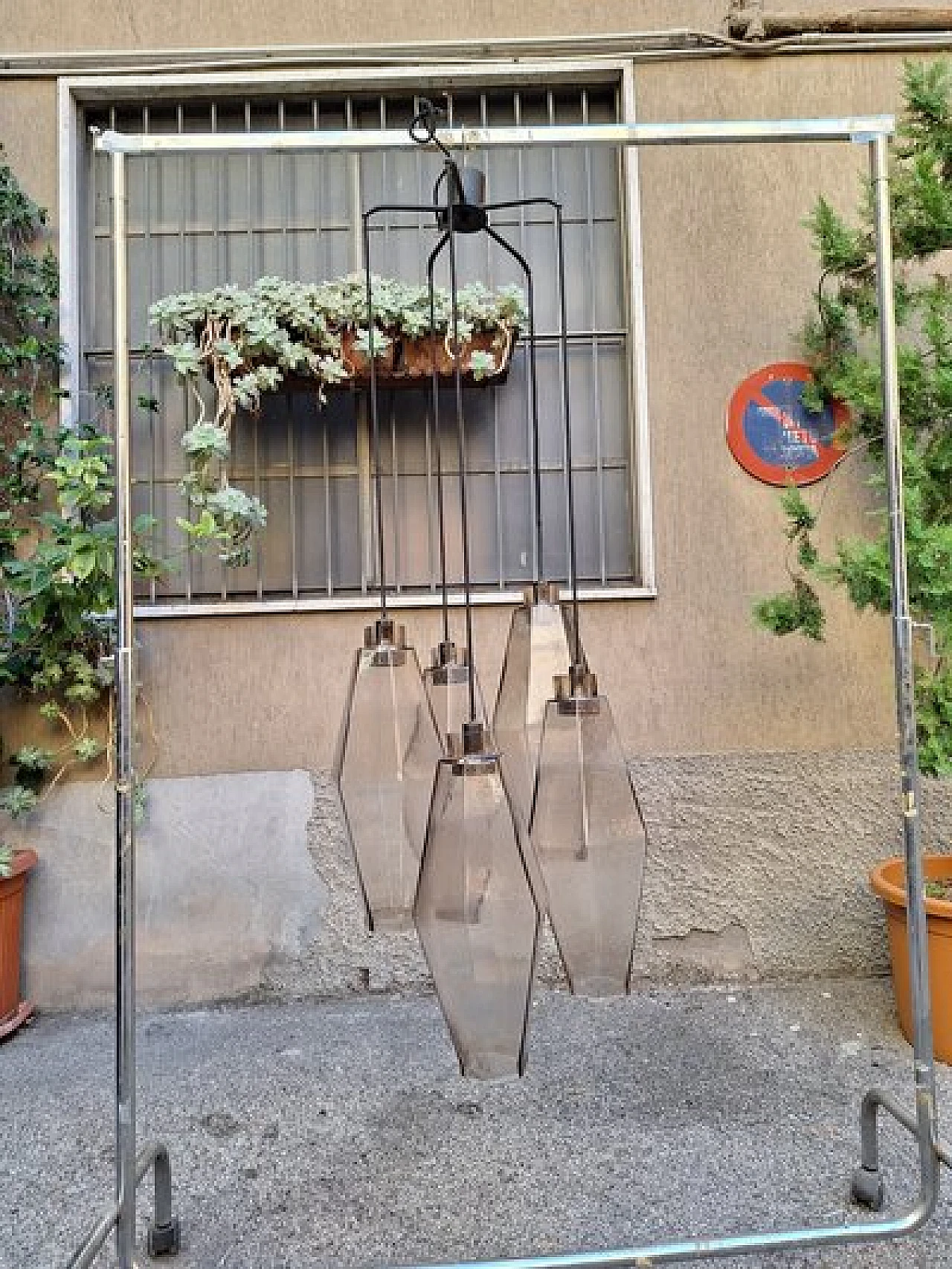 Lampada da soffitto poliedrica di Carlo Scarpa per Venini, anni '60 6