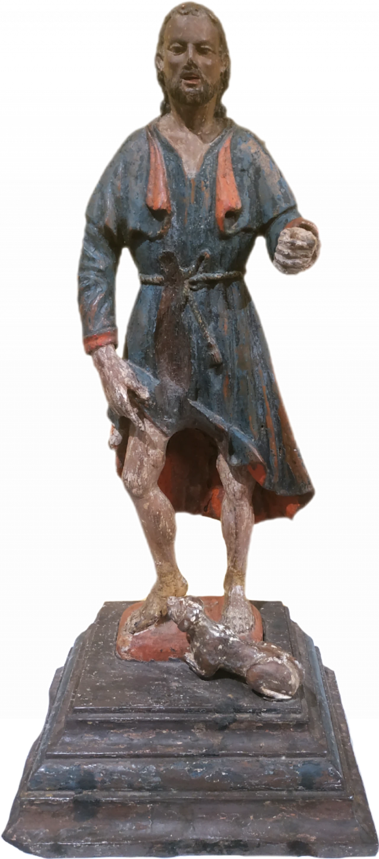 Polychrome wooden sculpture depicting St. Roch, 18th century 1