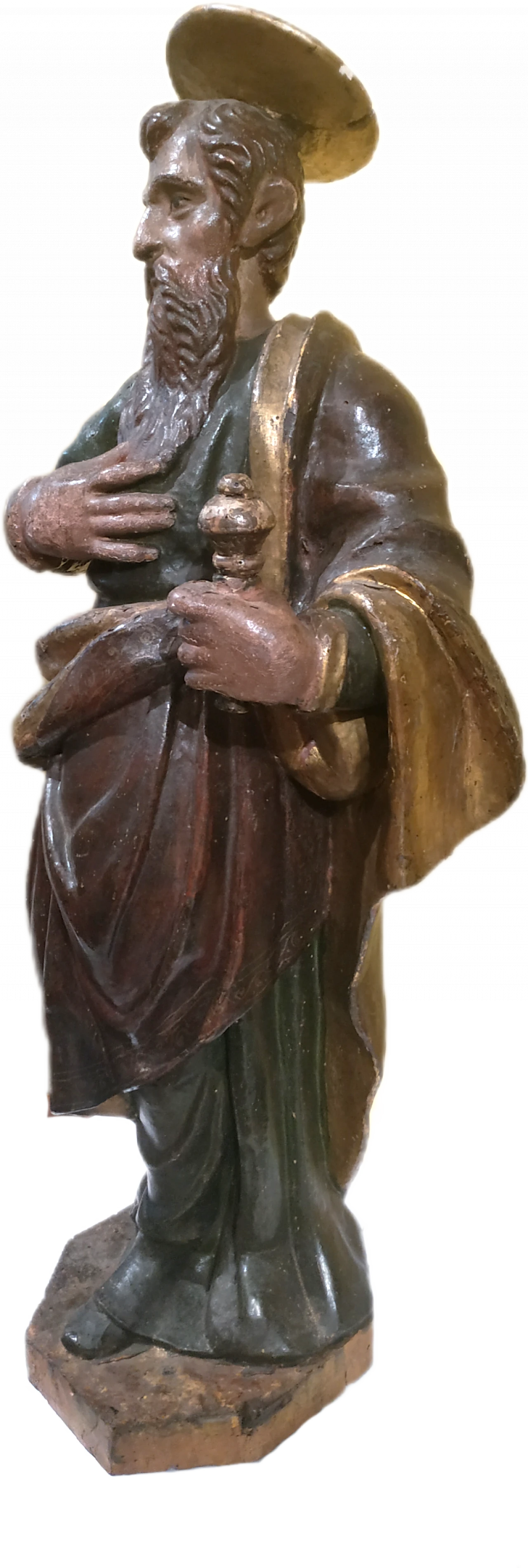 Polychrome wooden sculpture depicting St. Paul, 18th century 7