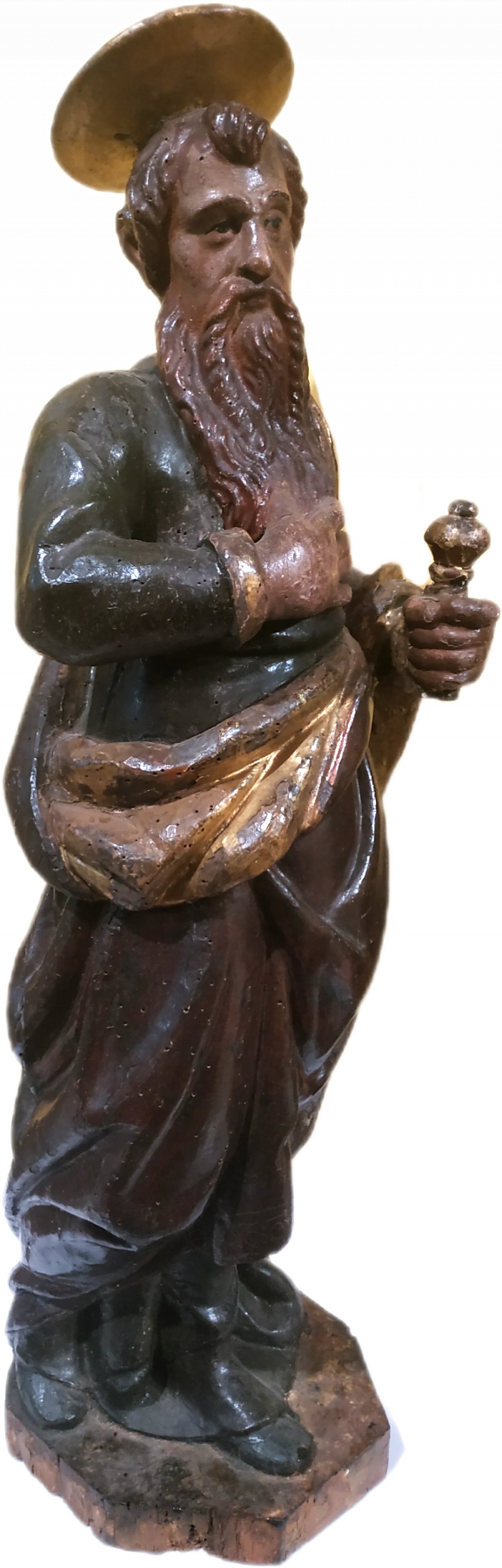 Polychrome wooden sculpture depicting St. Paul, 18th century 8