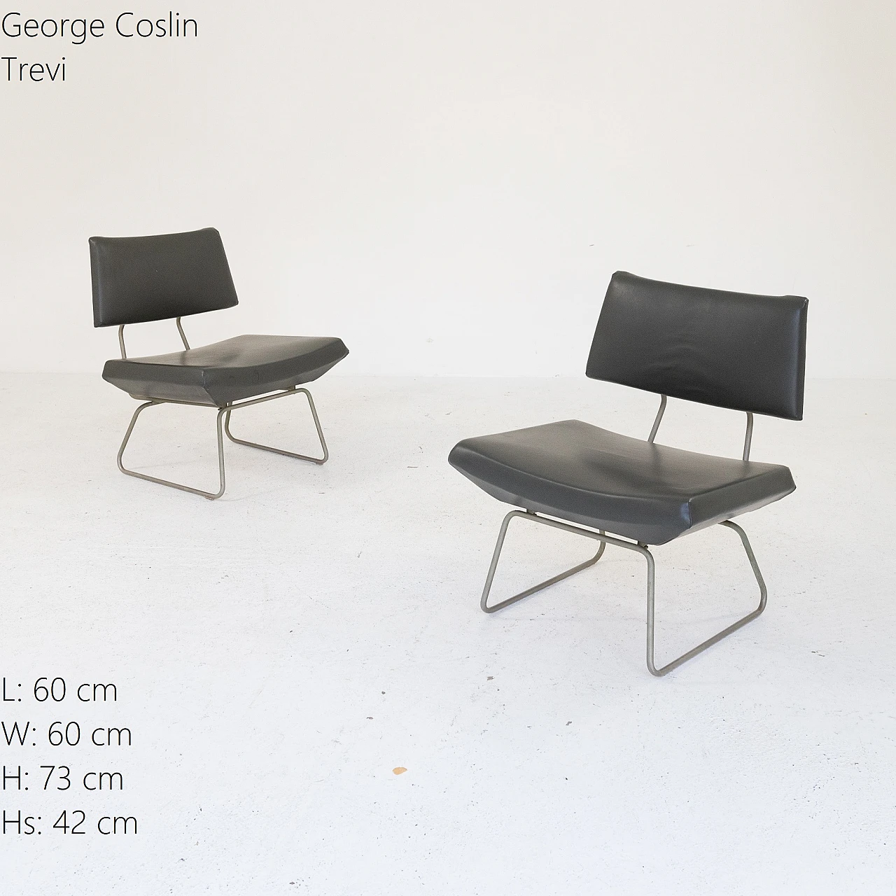 Pair of armchairs by George Coslin for 3V, 1950s 1