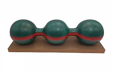 G. Levy, Alefbet, scultura in legno colorato e pergamena, anni '80