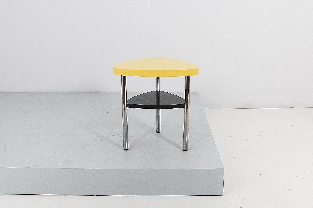 Coffee table in wood, formica & steel in E. Sottsass style, 1950s 3
