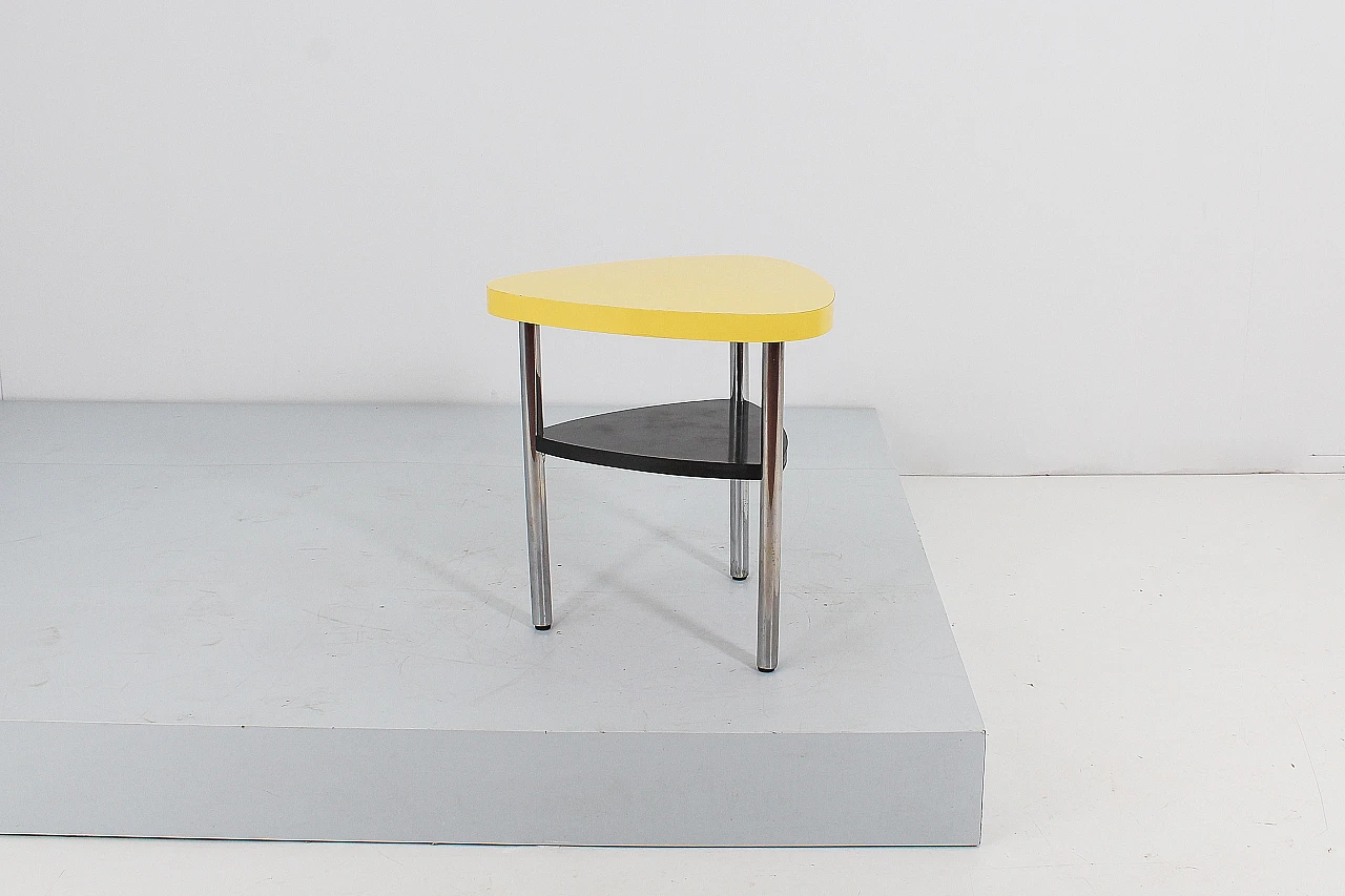 Coffee table in wood, formica & steel in E. Sottsass style, 1950s 4