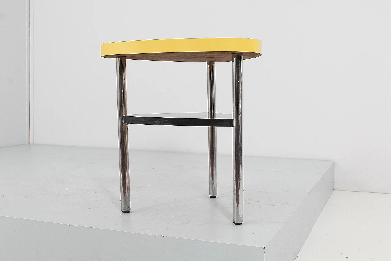 Coffee table in wood, formica & steel in E. Sottsass style, 1950s 5