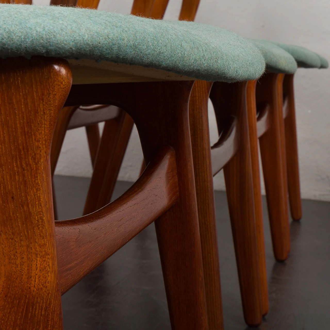 8 Chairs 310 by E. Buch for Christian Christensen Møbelfabrik, 1960s 9